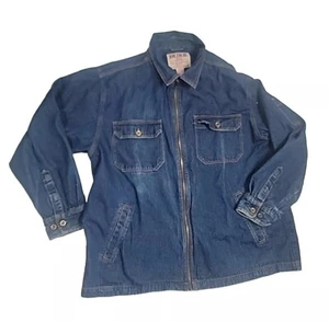 Vintage ~ Duke Haband Men’s XL Denim Jean Jacket ~ Full Zip~dark Wash - Picture 1 of 9