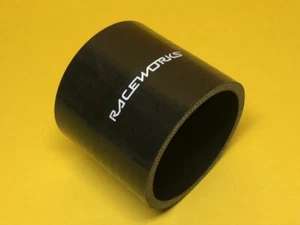 Raceworks SHS-225BK 2.25" 57 mm x 75 mm long Straight Silicon Black 2 Yr Wty - Picture 1 of 2