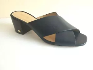 MICHAEL Michael Kors Abbott Leather Crisscross Slide Sandals Sz 6.5M - Picture 1 of 7