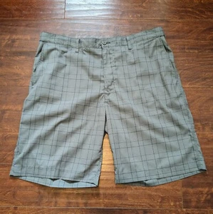 PGA Tour Herren 38 x 10 Golfshorts grau schwarz kariert vorne flach mit extra Tasche - Bild 1 von 8
