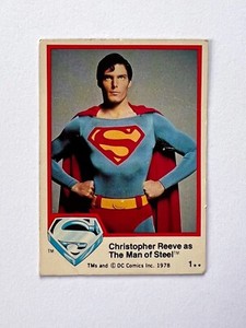 1978 TOPPS SUPERMAN THE MOVIE Trading card #1 THE MAN OF STEEL