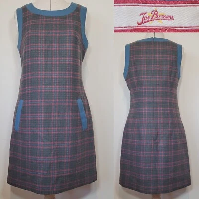 Joe Browns Womens Check Mini Dress Sleeveless Size 10 - Image 1 of 4