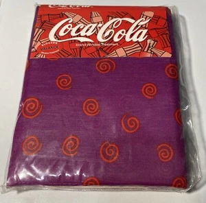Coca-Cola Vintage 1998 Blouson Valance Window Treatment 80 x 16 in with 3 in Poc - Picture 1 of 8