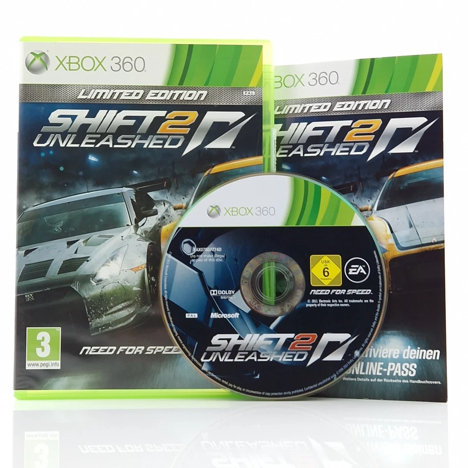 Xbox 360 Spiel : Shift 2 Unleashed Limited Edition - CD Anleitung OVP PAL - Bild 1 von 3