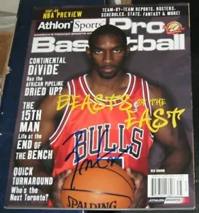 Ben Gordon Chicago Bulls SIGNED AUTOGRAPHED ATHLON SPORTS PREVIEW Magazine COA - Picture 1 of 1