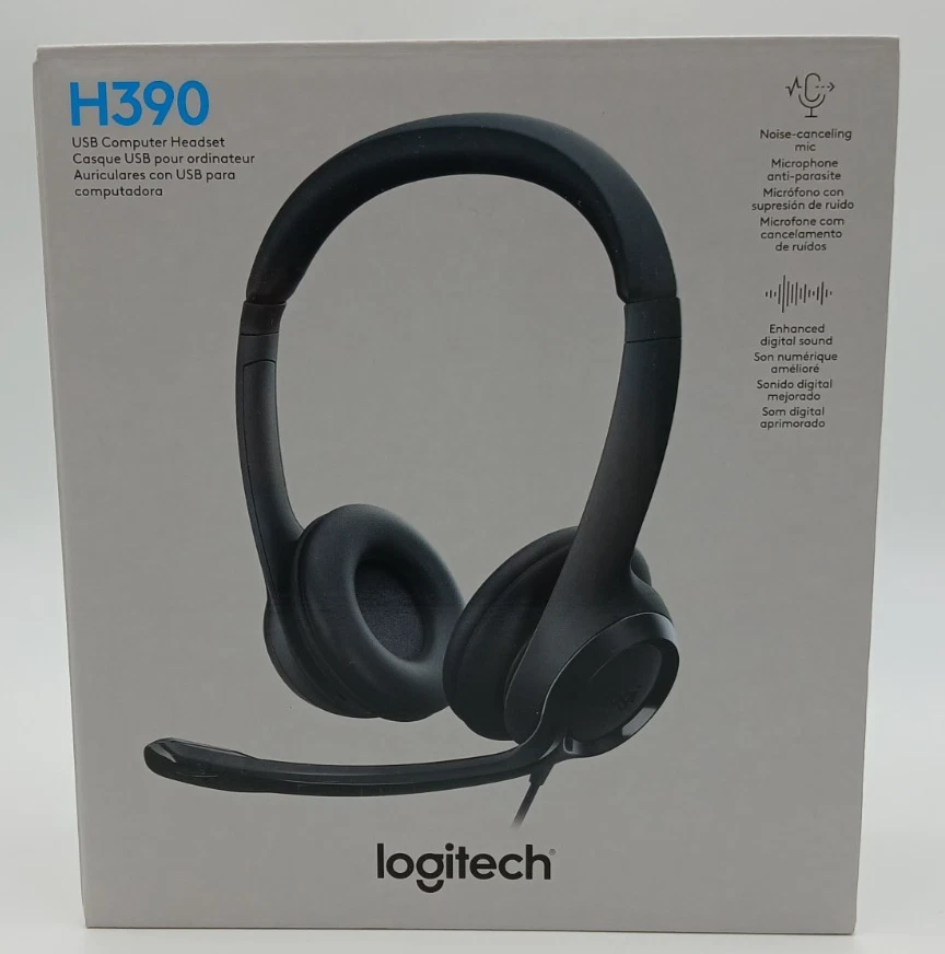 Logitech LOG981000014 Inc H390 Usb Headset with Noise-Canceling Headphones