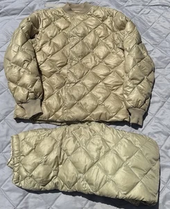 Vintage 60s 70s Medium Eddie Bauer Premium Goose Down Quilted Jacket Pants Suit - Picture 1 of 18