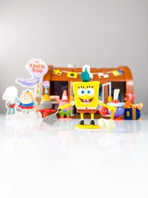 SpongeBob Schwammkopf® Krusty Krab™ Spielset 2013 Simba Toys komplett 27-tlg RAR - Bild 1 von 4