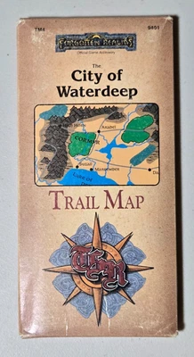 TM4 CITY OF WATERDEEP TRAIL MAP AD&D FORGOTTEN REALMS DUNGEONS & DRAGONS TSR - Image 1 of 4