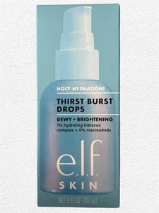 New e.l.f. Skin Holy Hydration Thirst Burst Drops Dewy + Brightening 1 fl.oz Elf - Picture 1 of 1