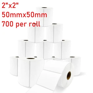 1-40 Rolls 2"x2" Direct Blank Thermal Multipurpose Label Barcode QR Code Sticker - Picture 1 of 8