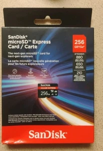 NEW SanDisk microSD Express UHS-I microSDXC Memory Card #SDSQXFN-256G-GN4NN - Picture 1 of 4