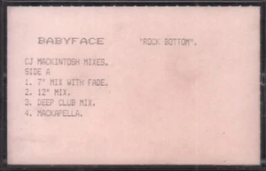Babyface Rock Bottom cassette UK 1993 promo cassette - Picture 1 of 2