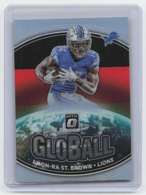2021 Donruss Optic #GB-3 Amon-Ra St. Brown GloBall - Image 1 of 2