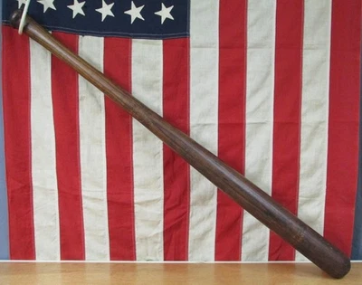 Vintage 1890s AG Spalding Bros Wood Baseball Bat Makers Logo Autograph 36" 1900s - Image 1 of 4