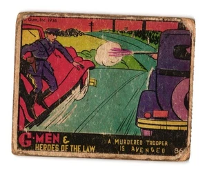 1936 Gum G-Men & Heroes of The Law - Murdered Trouper (#86) - Bild 1 von 2