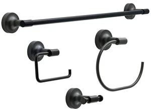 VOI64-MB Voisin 4 Piece Bath Hardware Kit, Matte Black - Bild 1 von 1