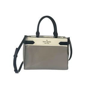 Kate Spade Staci Satchel Tasche Medium Grau Schwarz Color Block Saffiano Leder - Bild 1 von 17
