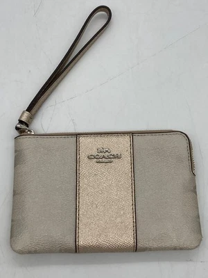 Cartera Muñequera Coach Firma Firma Cuero Lona Recubierta SV F38655 Foto 1 de 4