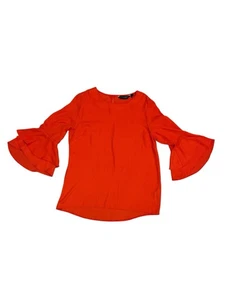 Dorothy Perkins Women's UK 12 Red 100% Polyester 3/4/Long Flounce Sleeve Blouse - Picture 1 of 9