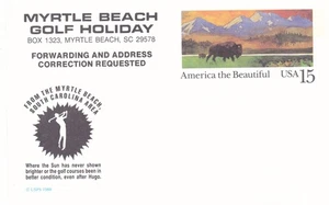 15¢ Postal Card, Myrtle Beach Golf Holiday, Myrtle Beach, South Carolina - Picture 1 of 2