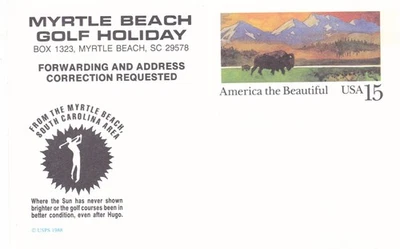 15¢ Postal Card, Myrtle Beach Golf Holiday, Myrtle Beach, South Carolina - Image 1 of 2