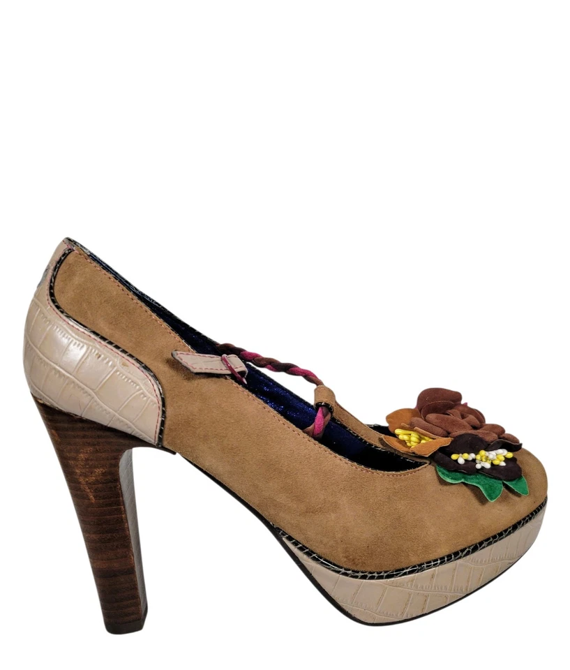 Zapatos de plataforma Poetic License para mujer de gamuza tostada con correa en T talla 39,5 Foto 1 de 4