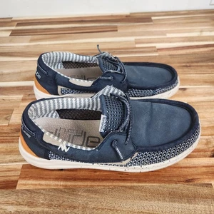 Hey Dude Welsh Herren Größe 6 Grip Marineblau Slipper Freizeit Halbschuhe Schuhe - Bild 1 von 16