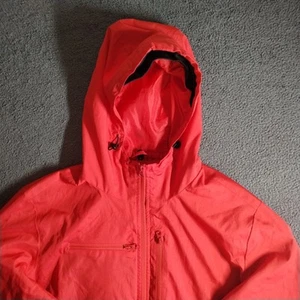 Baubax Jacket Mens XL Red Water Resistant Windbreaker Travel Jacket Hood Pocket - Picture 1 of 21