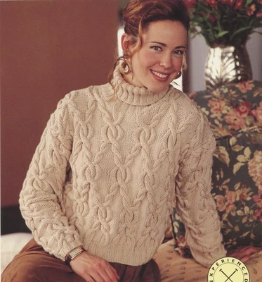Reynolds Knitting Pattern 952 Paloma Lattice Cable Pullover - Women - Image 1 of 3