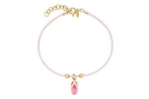 Pulsera para niños en oro, cuerda y esmalte de 14 K (zapatillas de playa) - Imagen 1 de 1