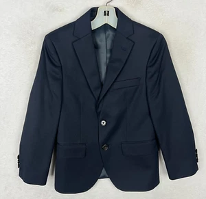 Lauren Ralph Lauren Blazer Kids Boys 8R Suit Jacket Navy Blue Stretch - Picture 1 of 12
