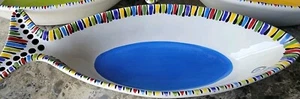 M. BAGWELL ANTHROPOLOGIE Fish Platter Hand Painted Serving Bowl - Picture 1 of 5