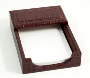 Greenwich braun Krokoleder 4" x 6" Memo Halter - Bild 1 von 1