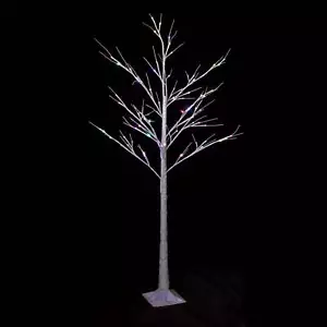 Clearance Christmas Decoration 150cm White Birch Twig Branch Tree Multicolour LE - Picture 1 of 6