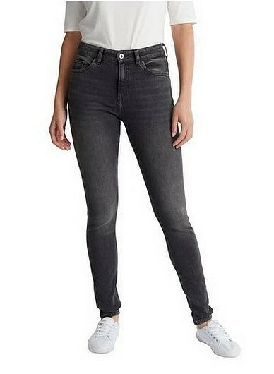 EDC by Esprit Damen Jeans Skinny Hose Black Used Stretch Denim Slim High Waist - Bild 1 von 1