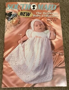 HEIRLOOM BABY COLLECTION Thread Crochet Christening Gown 0-12 mth Curtain Pillow - Picture 1 of 2