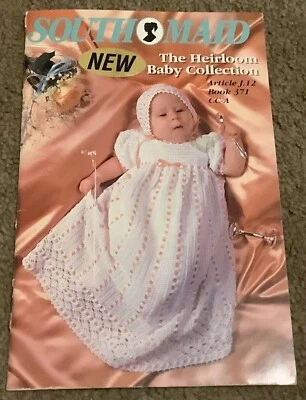 HEIRLOOM BABY COLLECTION Thread Crochet Christening Gown 0-12 mth Curtain Pillow - Image 1 of 2