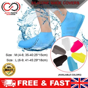 Resistant Silicone Overshoes Rain Waterproof Shoe Covers Boot Cover Protector - Picture 1 of 70