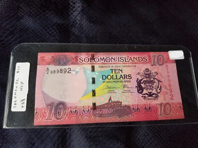 Solomon Islands 10 Dollars 2017 Almost Uncirculated - Serial #A2 089892 - Image 1 of 2