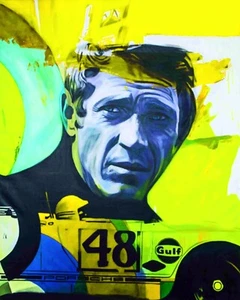 7 Jahre Ebay Hommage Steve Mc Queen 70x100 cm Leinwandbilder/PopArt/Kult/Film - Bild 1 von 4