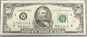 1969 New York B Note $50 Dollar Bill 50BL88 - Picture 1 of 2