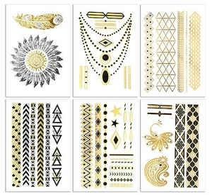Metallic Tattoos - Temporäre Schimmer Tattoos für Frauen  - Bild 1 von 6
