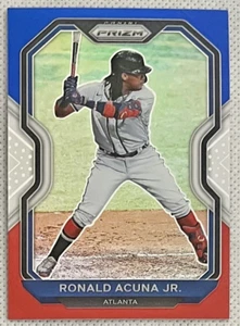 Ronald Acuna Jr 2021 Panini Prizm #7 NM Red White Blue Refractor Atlanta Braves - Picture 1 of 2