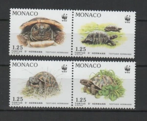 Monaco 1991 tortue d'Hermann 4 timbres neufs MNH /TR7129 - Imagen 1 de 1
