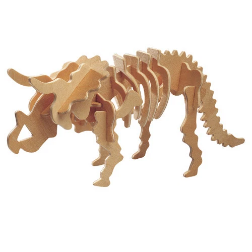 ETNA ILAWA Triceratops 3D Holzbausatz Dinosaurier Dino Tier Holz Steckpuzzle Holzpuzzle