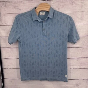 Polo Linksoul Tempus Fugit stampa astratta golf casual blu XL - Foto 1 di 9