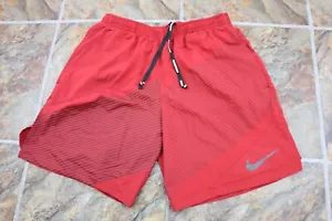 Nike Dri-FIT Men's Red Black Running Training Shorts L 857785-608 Inseam 7” - Picture 1 of 8