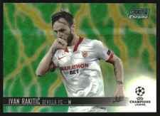 2020-21 St Club Chrome UEFA Champ Lge Green/Yellow Electric Ref #92 I Rakitic/75
