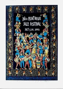 Original vintage poster JAZZ MONTREUX FESTIVAL 2002 North (hand signed) - Picture 1 of 1